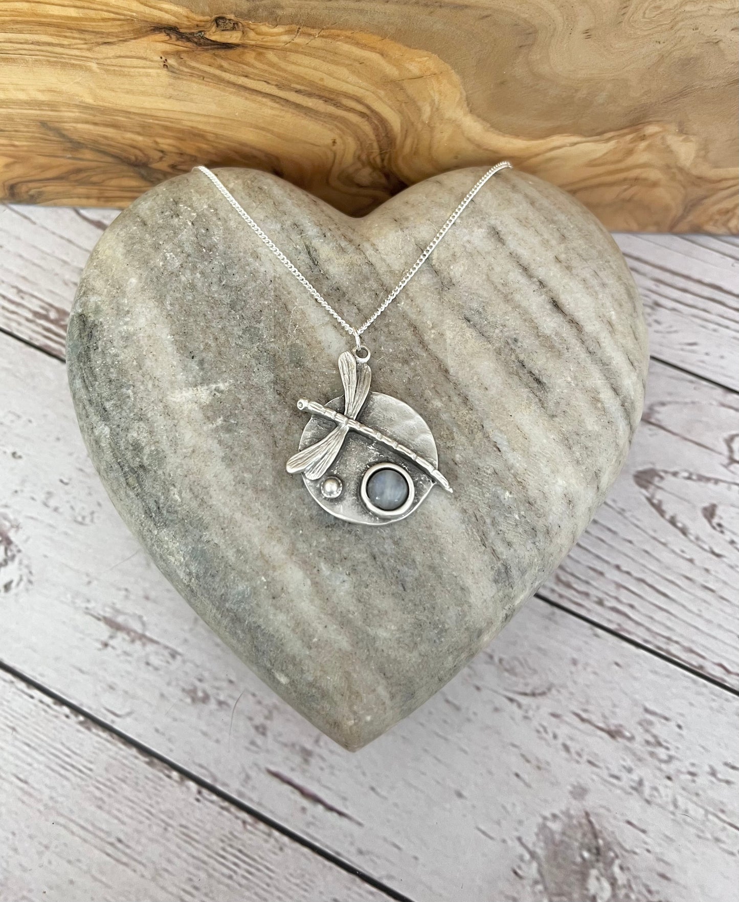 Dragonfly necklace~ moonstone