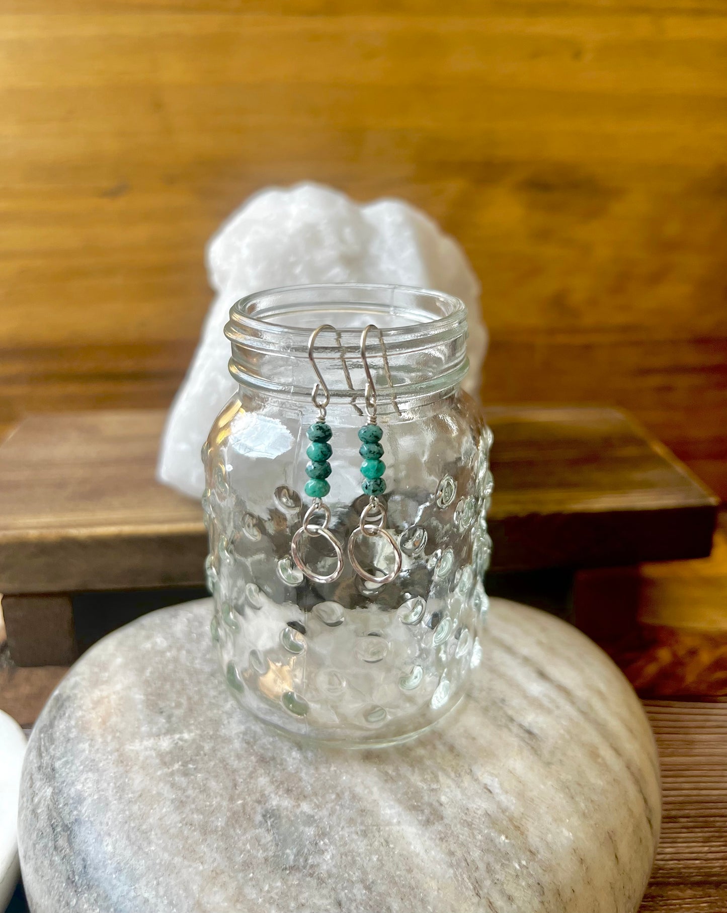 Lightweight African turquoise earrings
