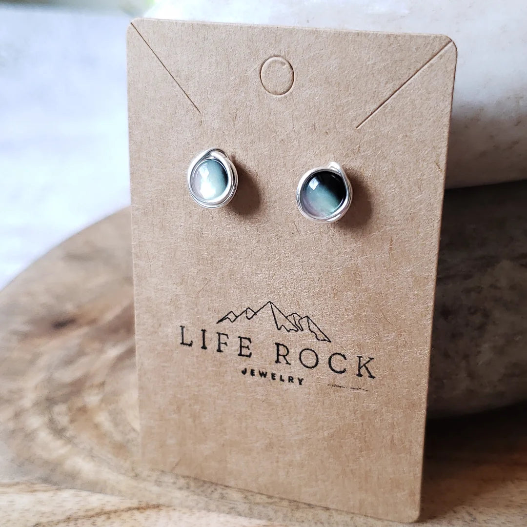 Stud earrings~ "Aurora Borealis"
