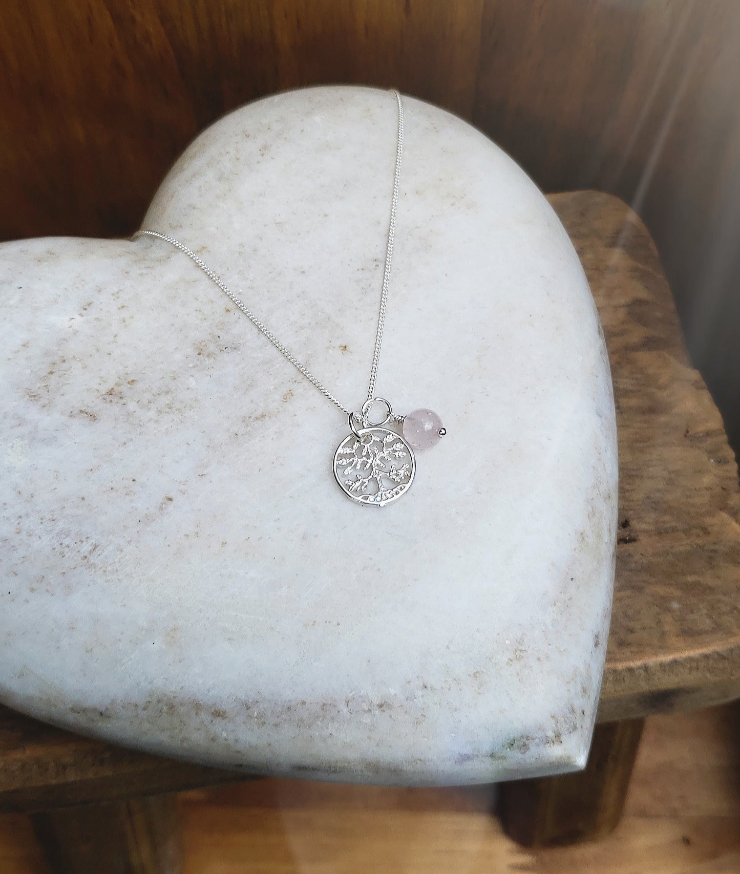 Tree of life necklace- custom stone charm option