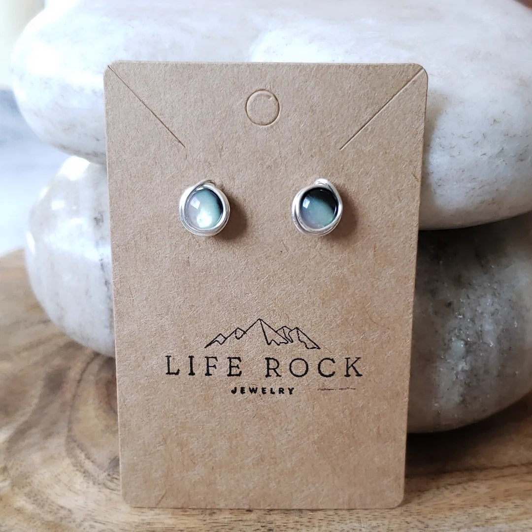 Stud earrings~ "Aurora Borealis"