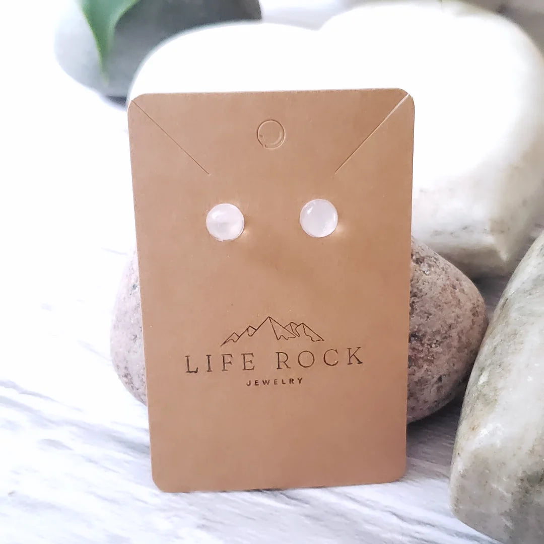 Moonstone stud earrings