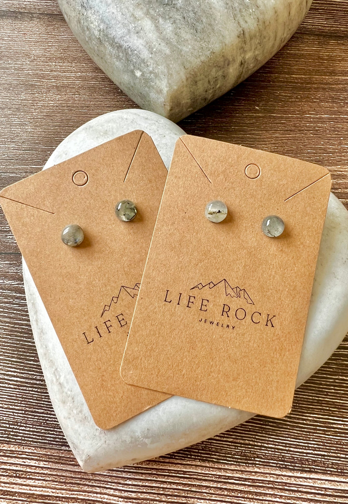 6mm gemstone stud earrings