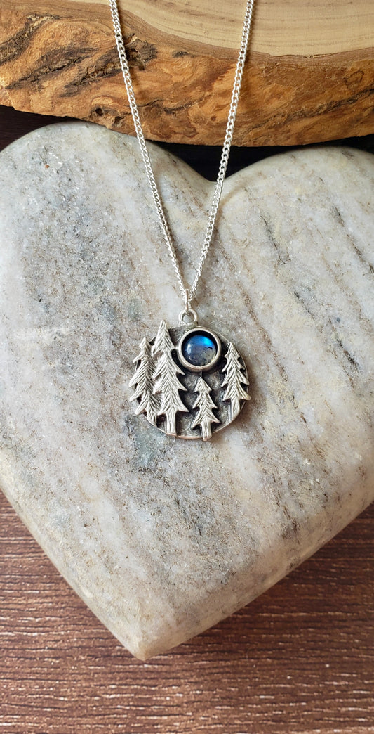 Forest moon necklace