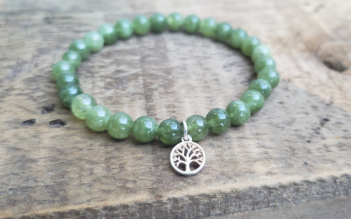 A Tree of Life bracelet- Green peridot