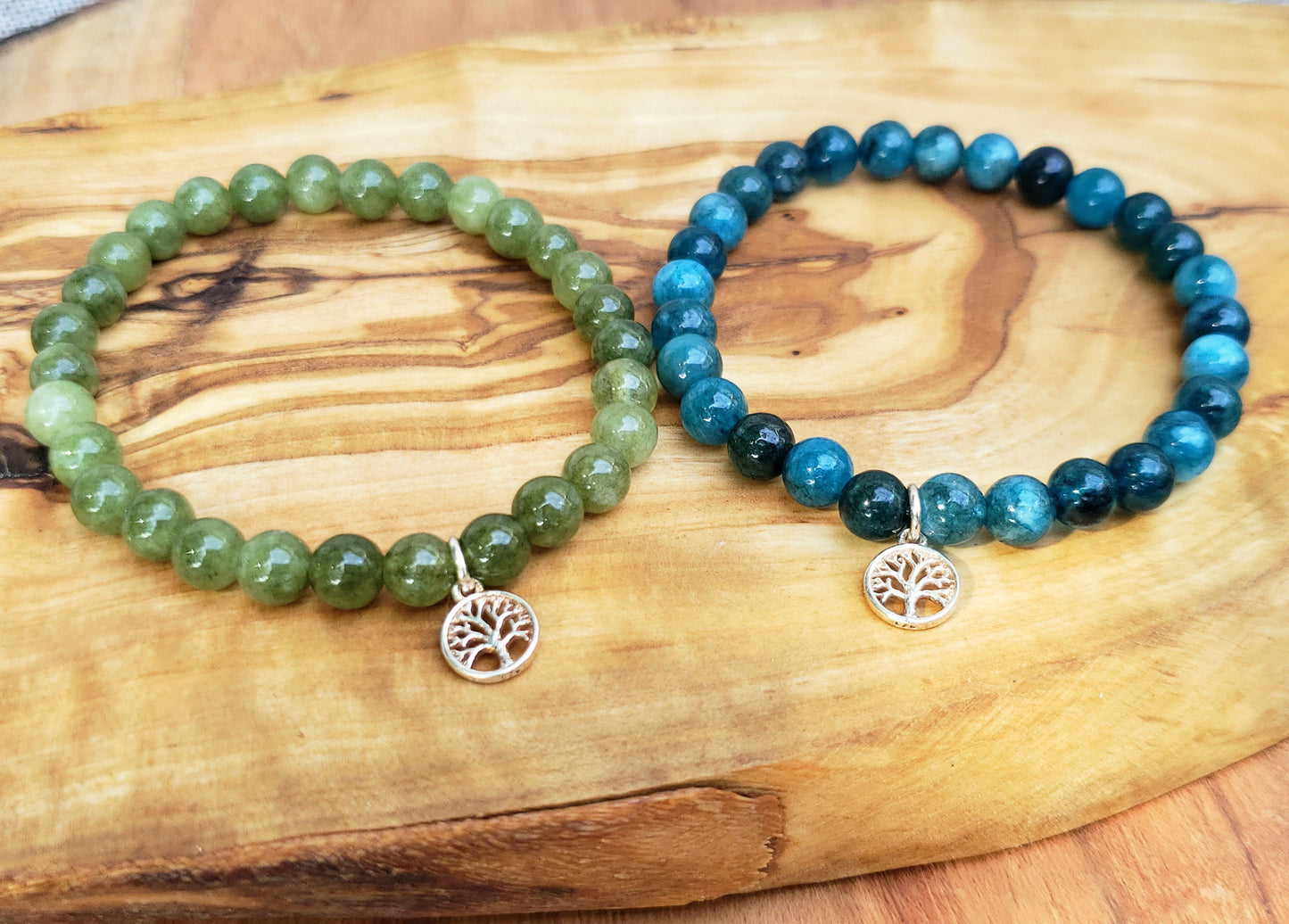 A Tree of Life bracelet- Green peridot