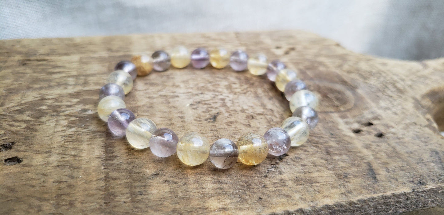 Amethyst and citrine bracelet