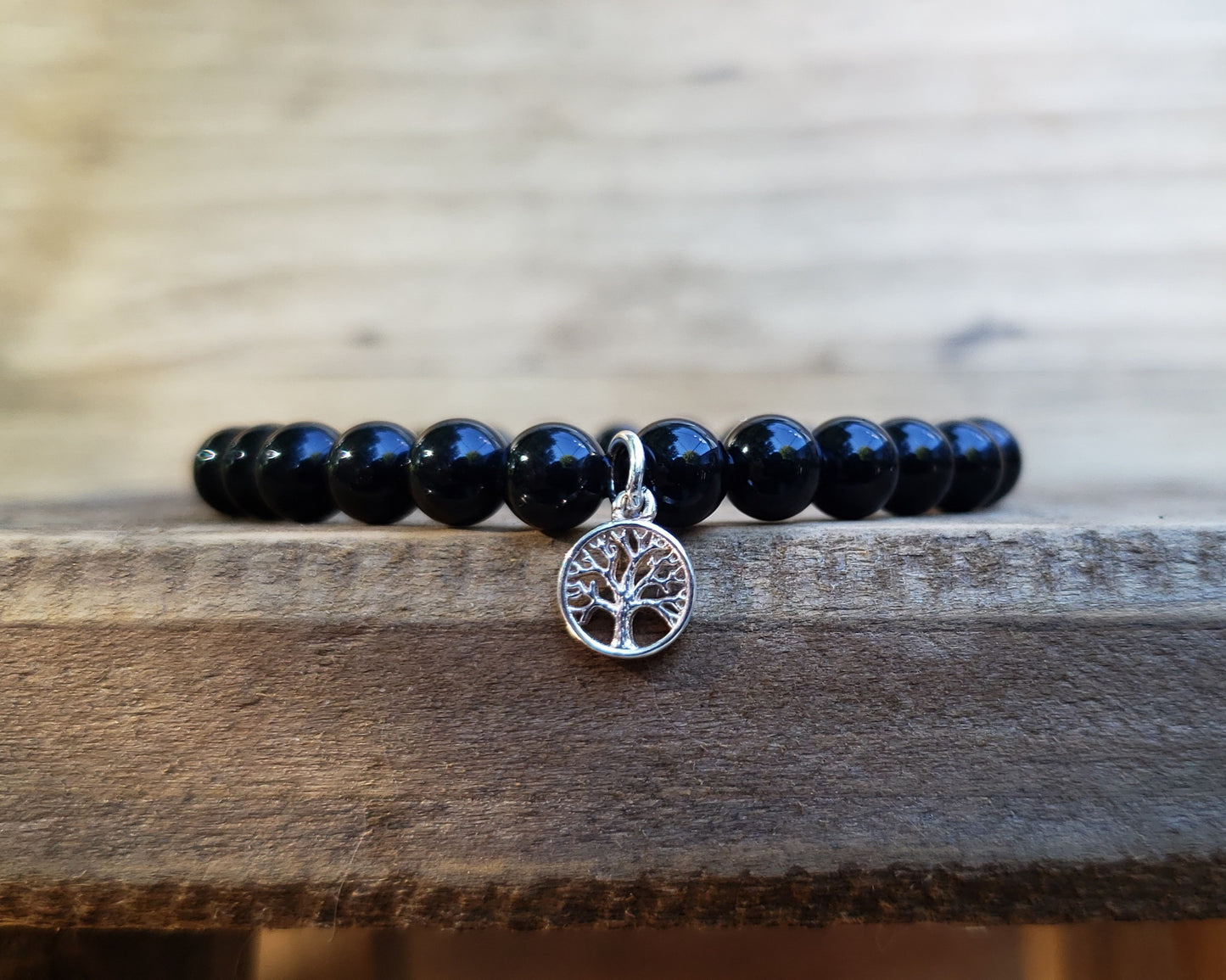 A Tree of life bracelet- black tourmaline