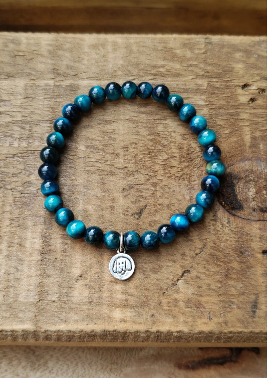 HSDR fundraising item! Blue tigers eye bracelet