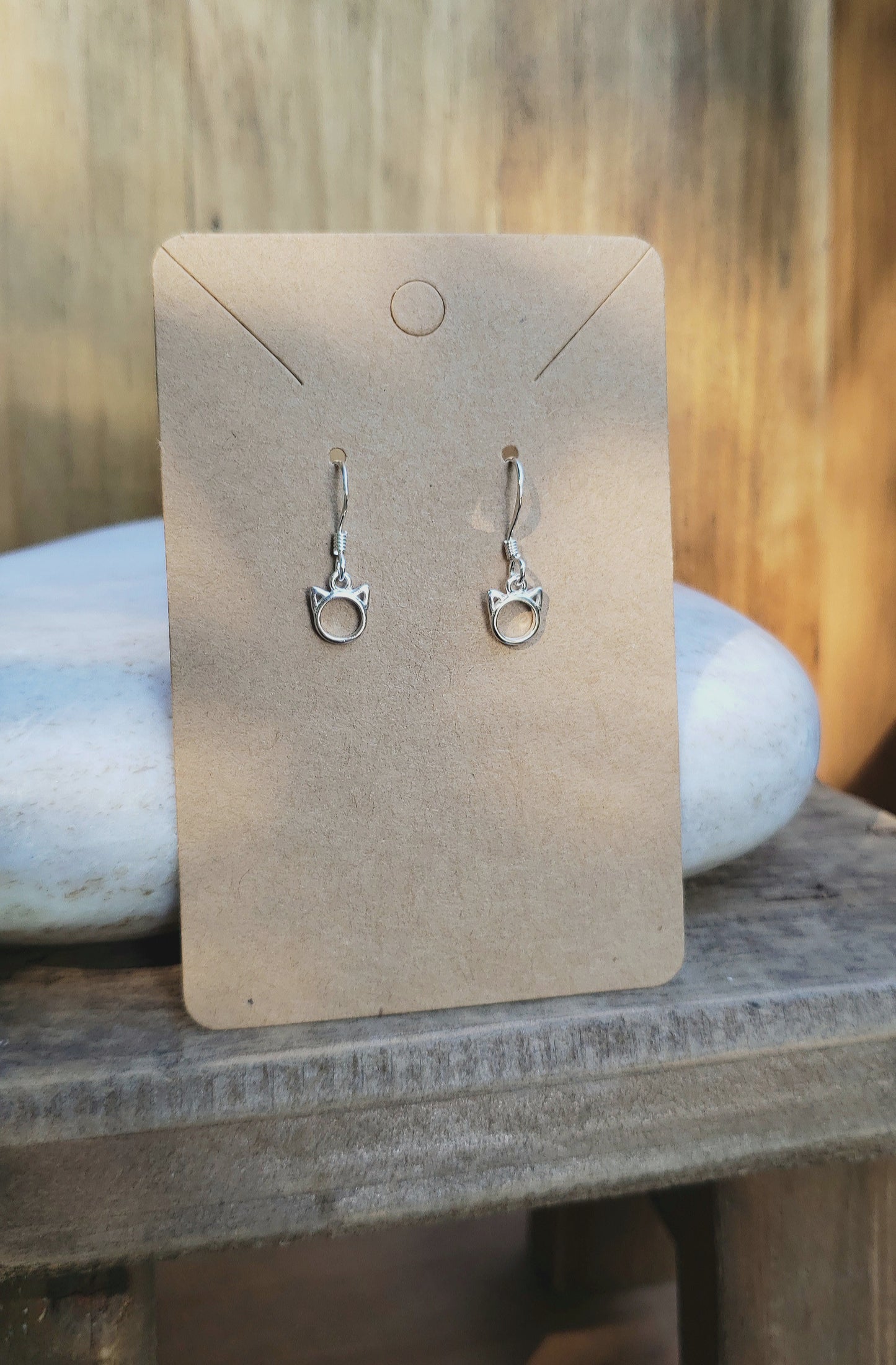 HSDR fundraising item! Sterling silver kitten earrings