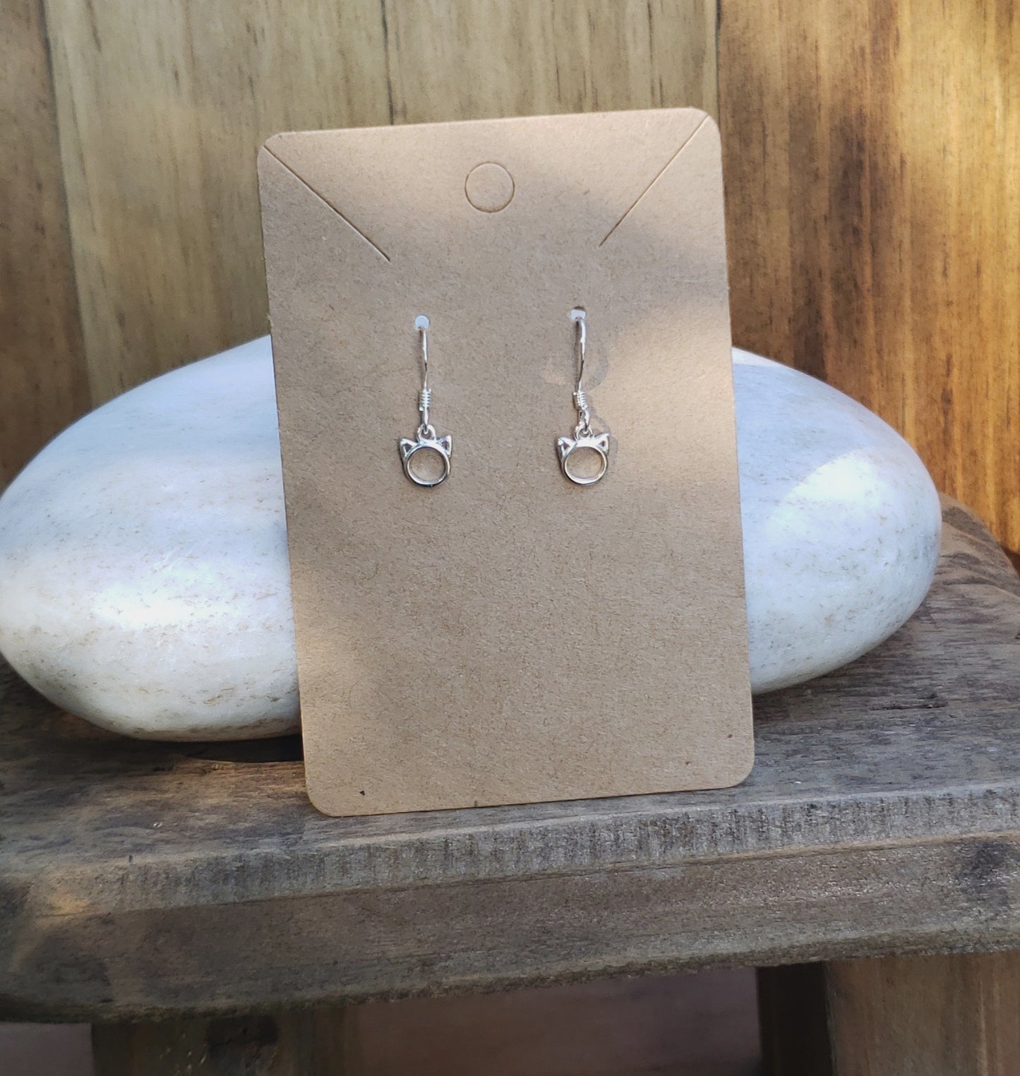 HSDR fundraising item! Sterling silver kitten earrings