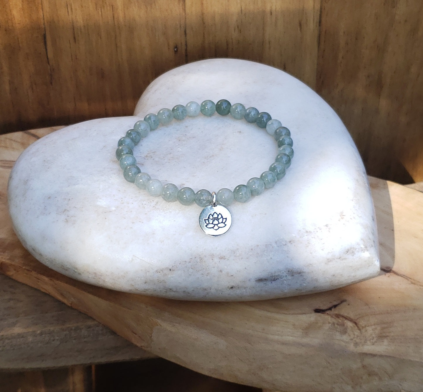 Lotus & jade bracelet