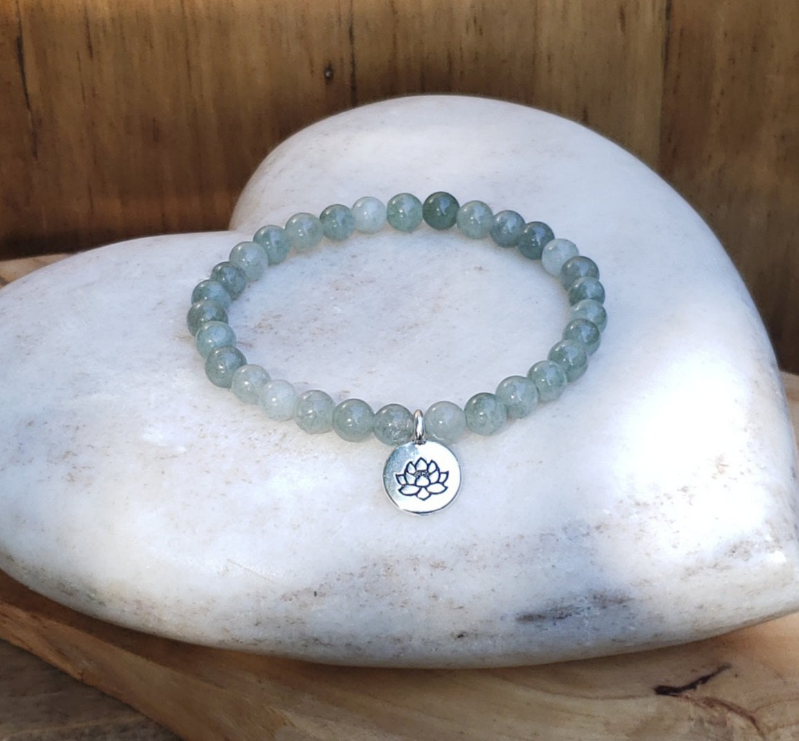 Lotus & jade bracelet