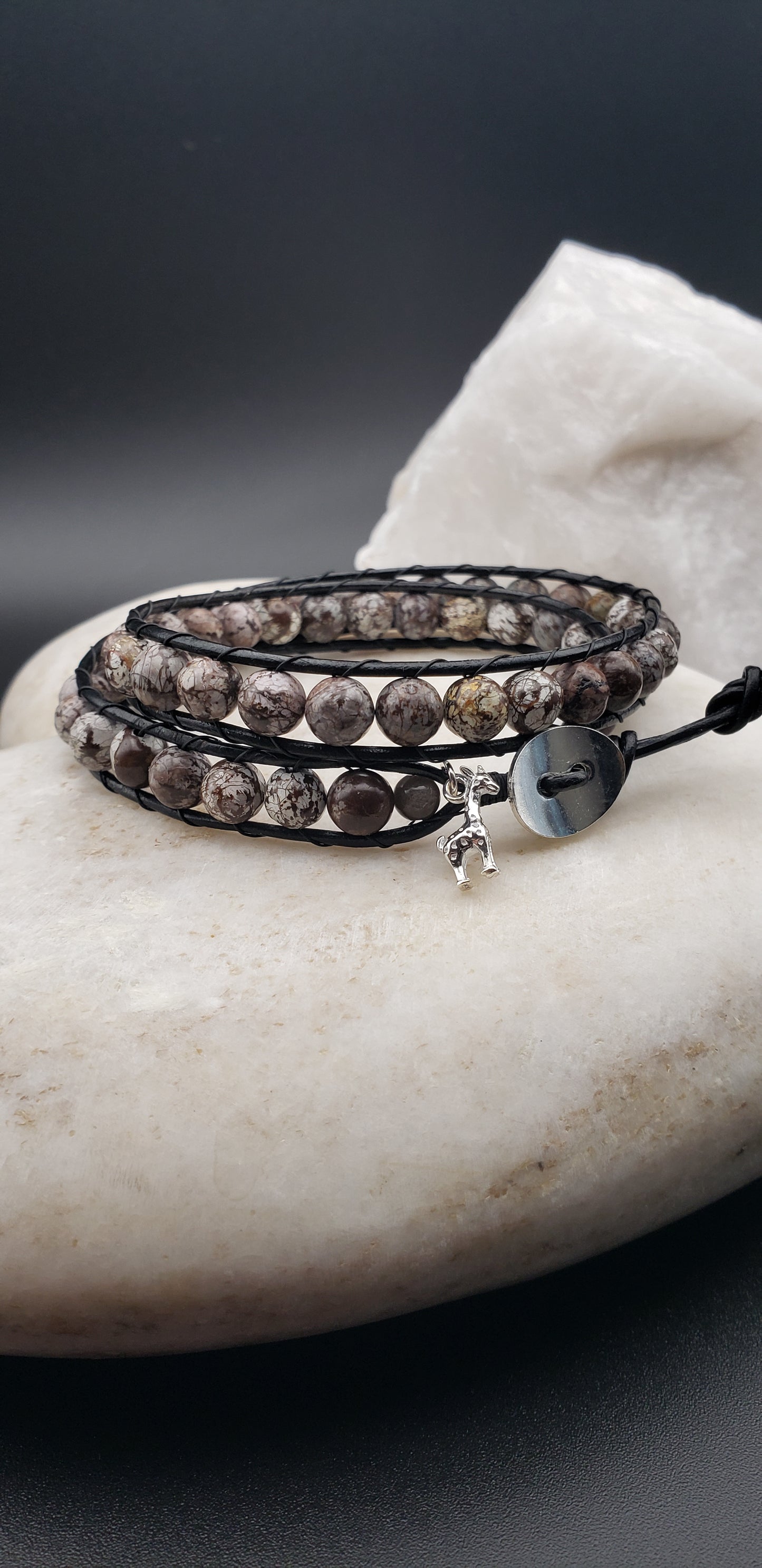 Double wrap bracelet- Giraffe