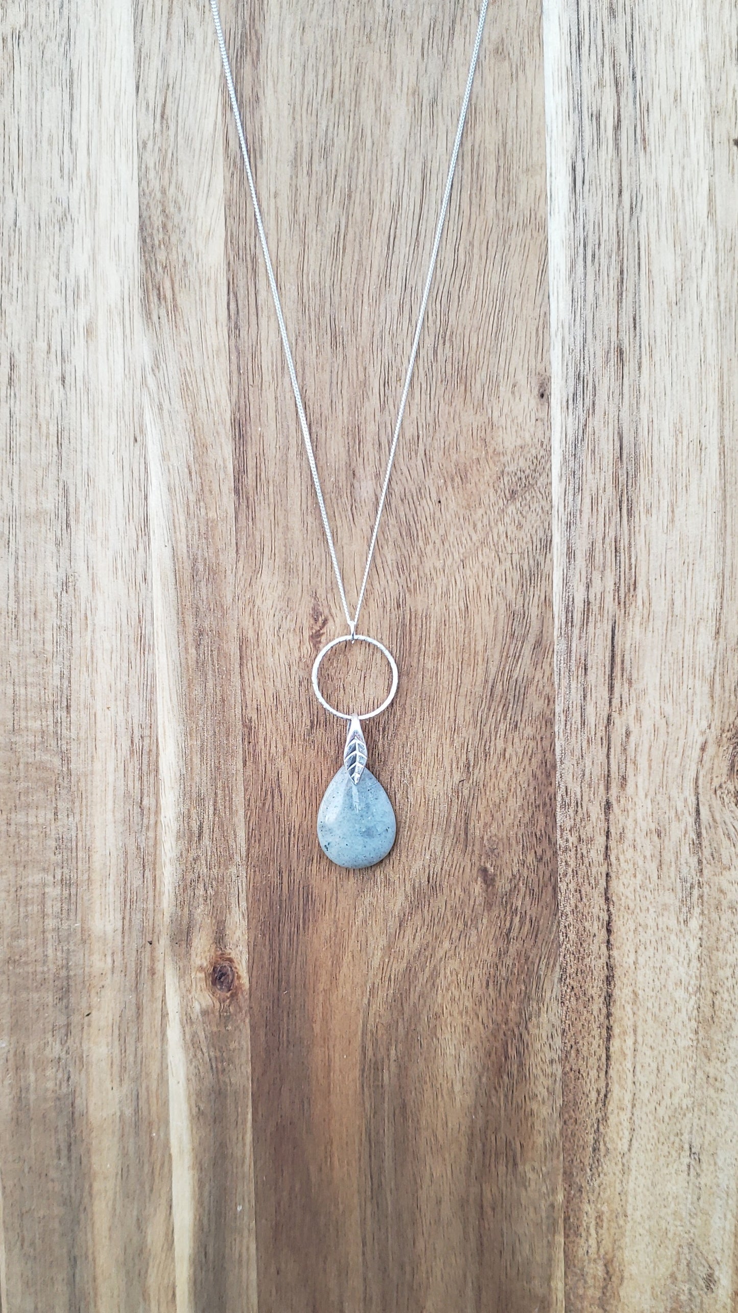 Labradorite and sterling silver necklace