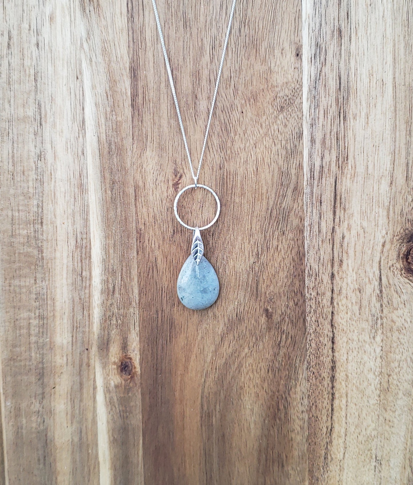 Labradorite and sterling silver necklace