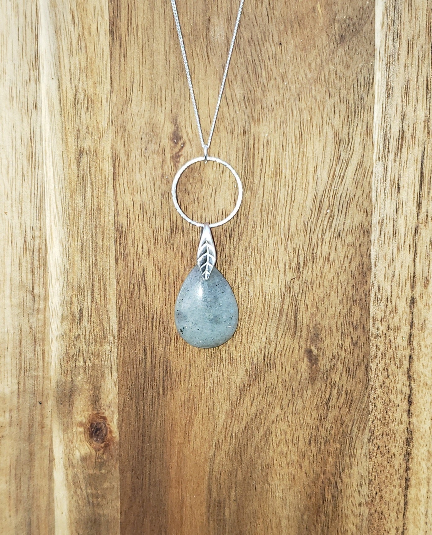 Labradorite and sterling silver necklace