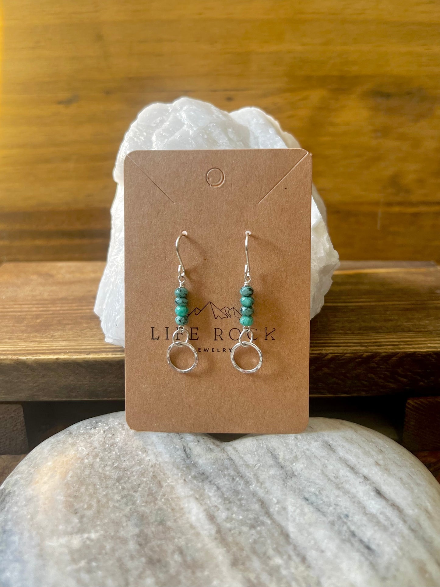 Lightweight African turquoise earrings
