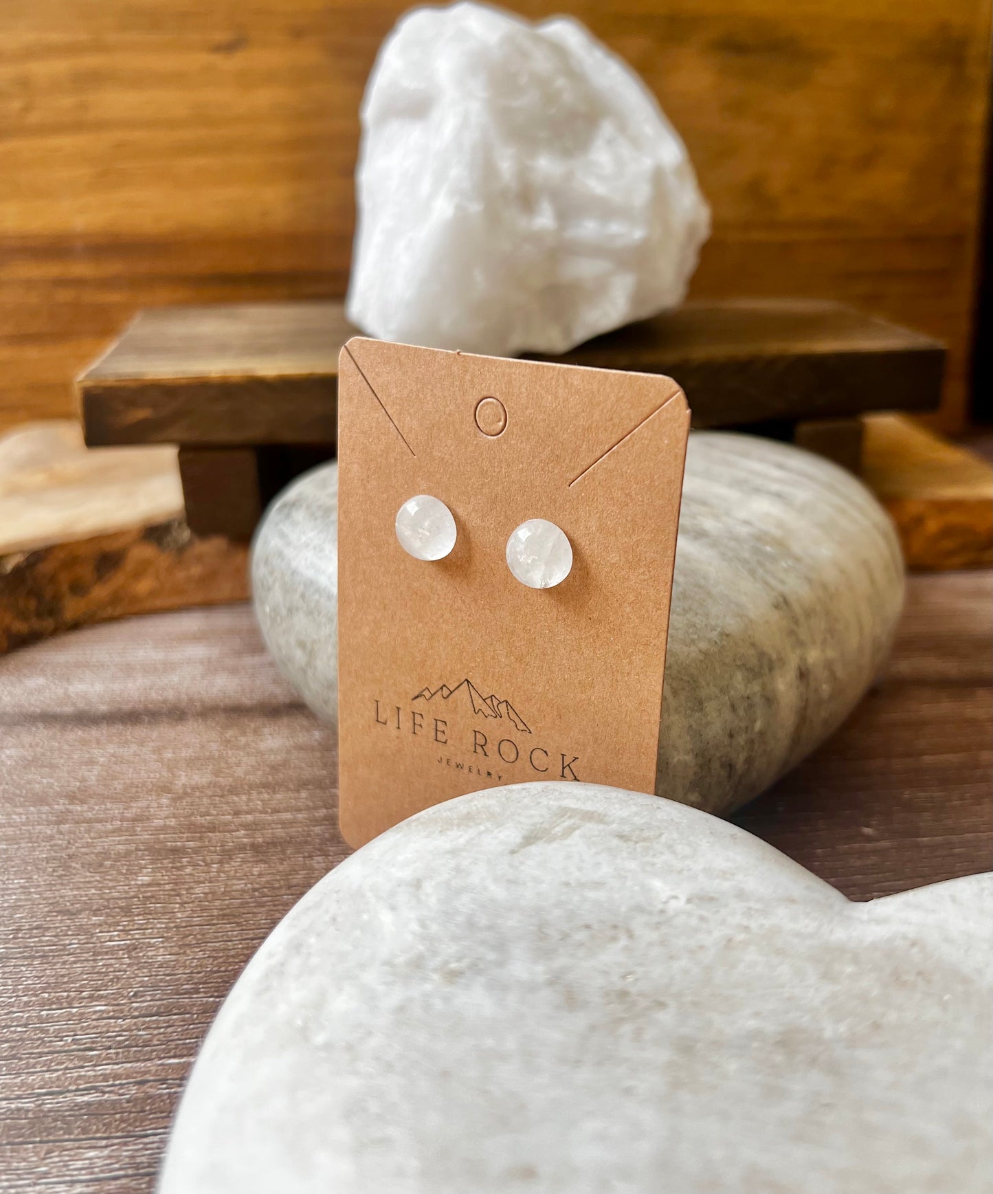 10mm gemstone stud earrings