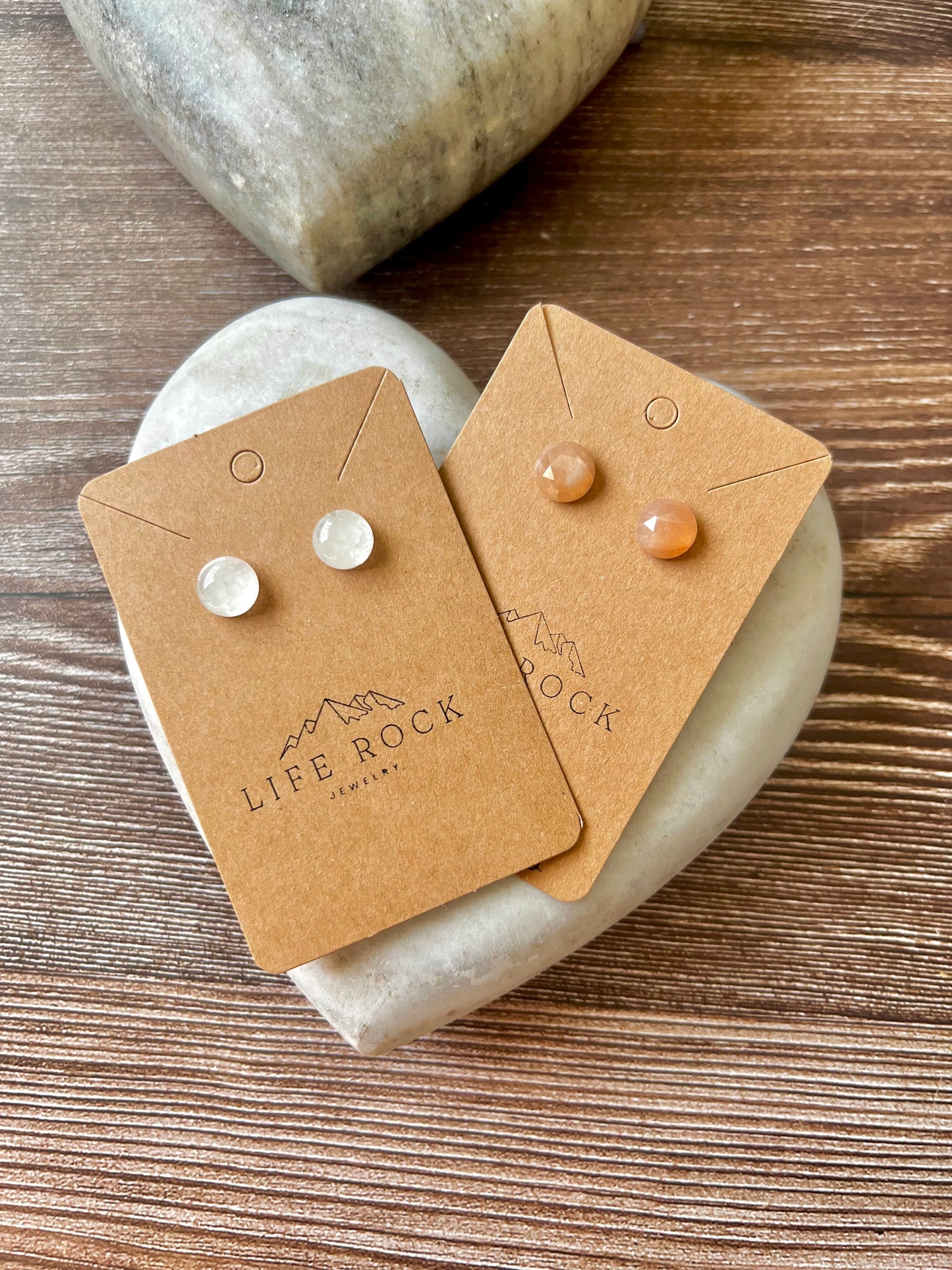 10mm gemstone stud earrings