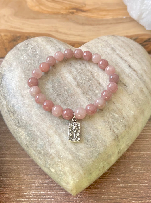 Pewter lotus~ sunstone