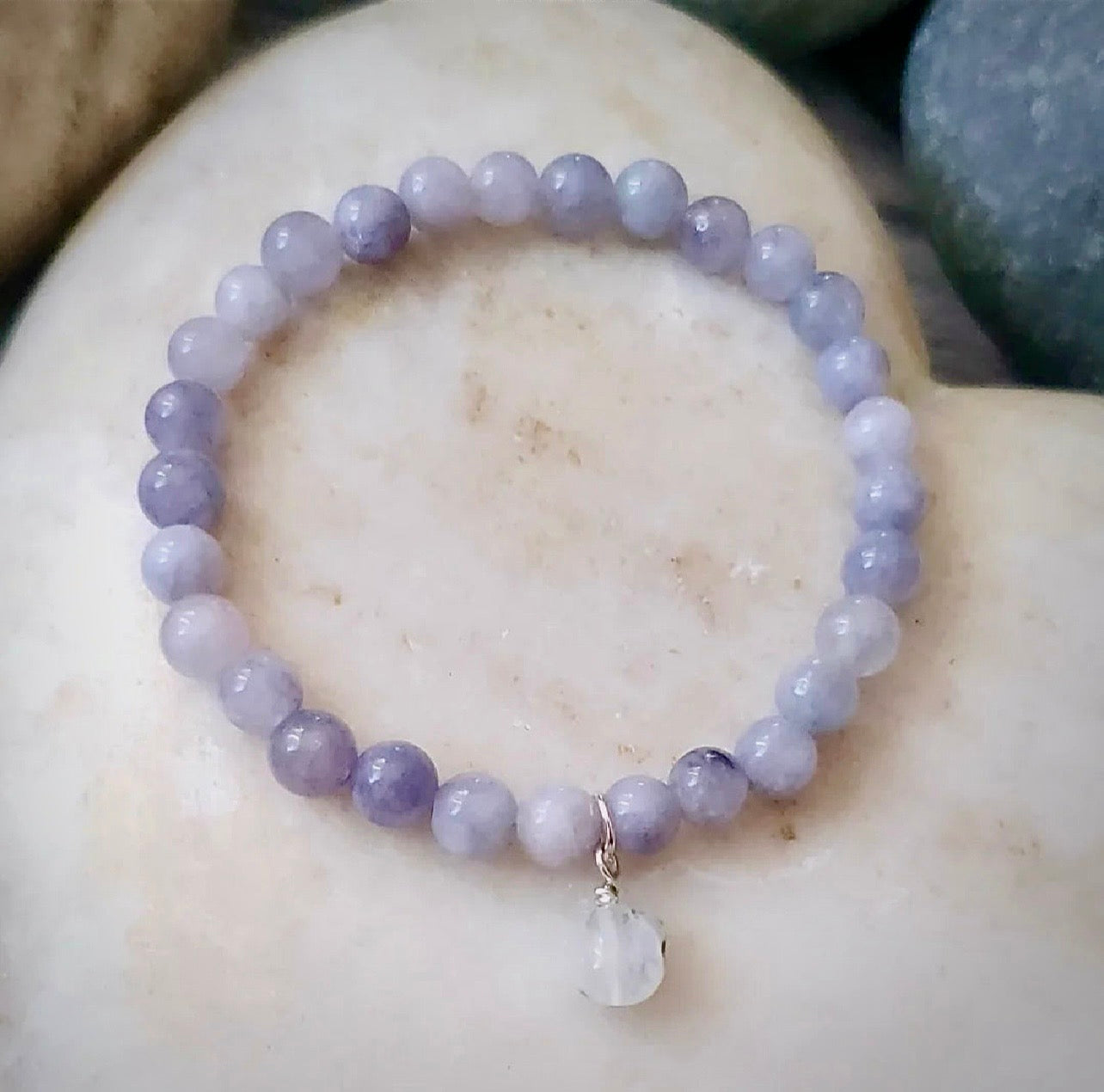 Lavender blue gemstone bracelet