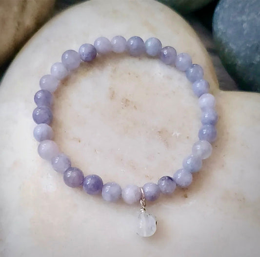 Lavender blue gemstone bracelet