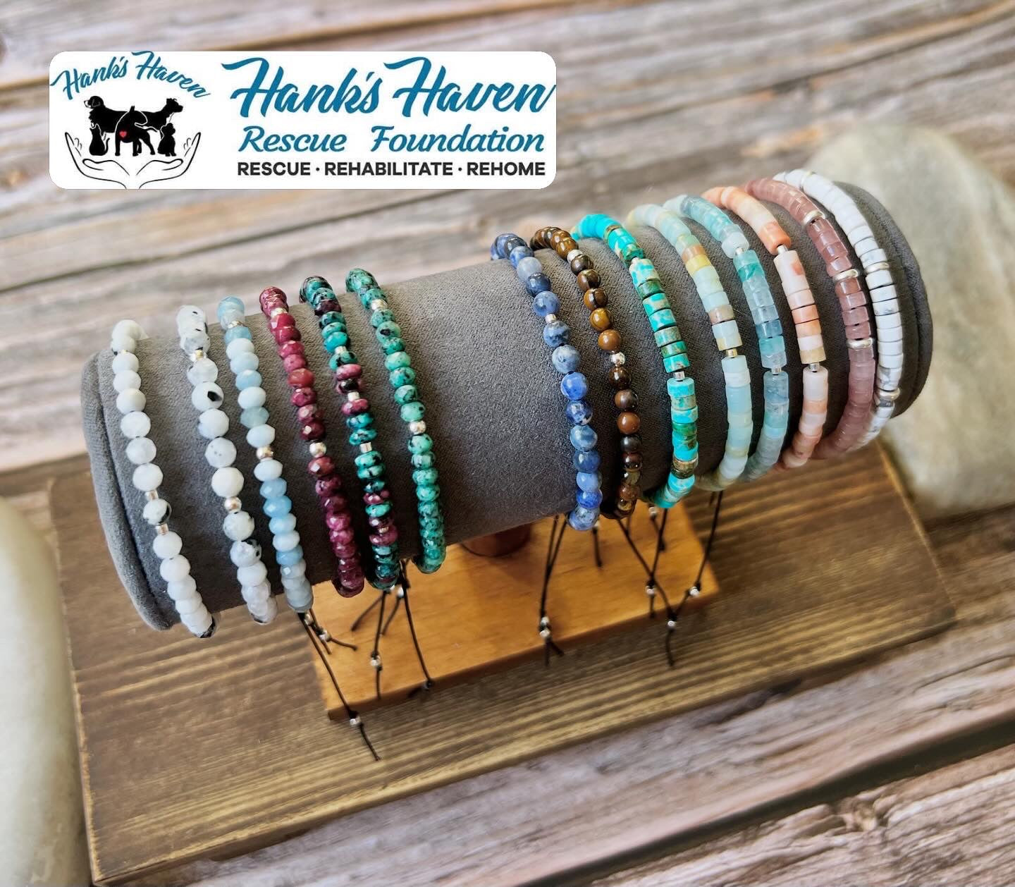 4mm gemstone stacking bracelet