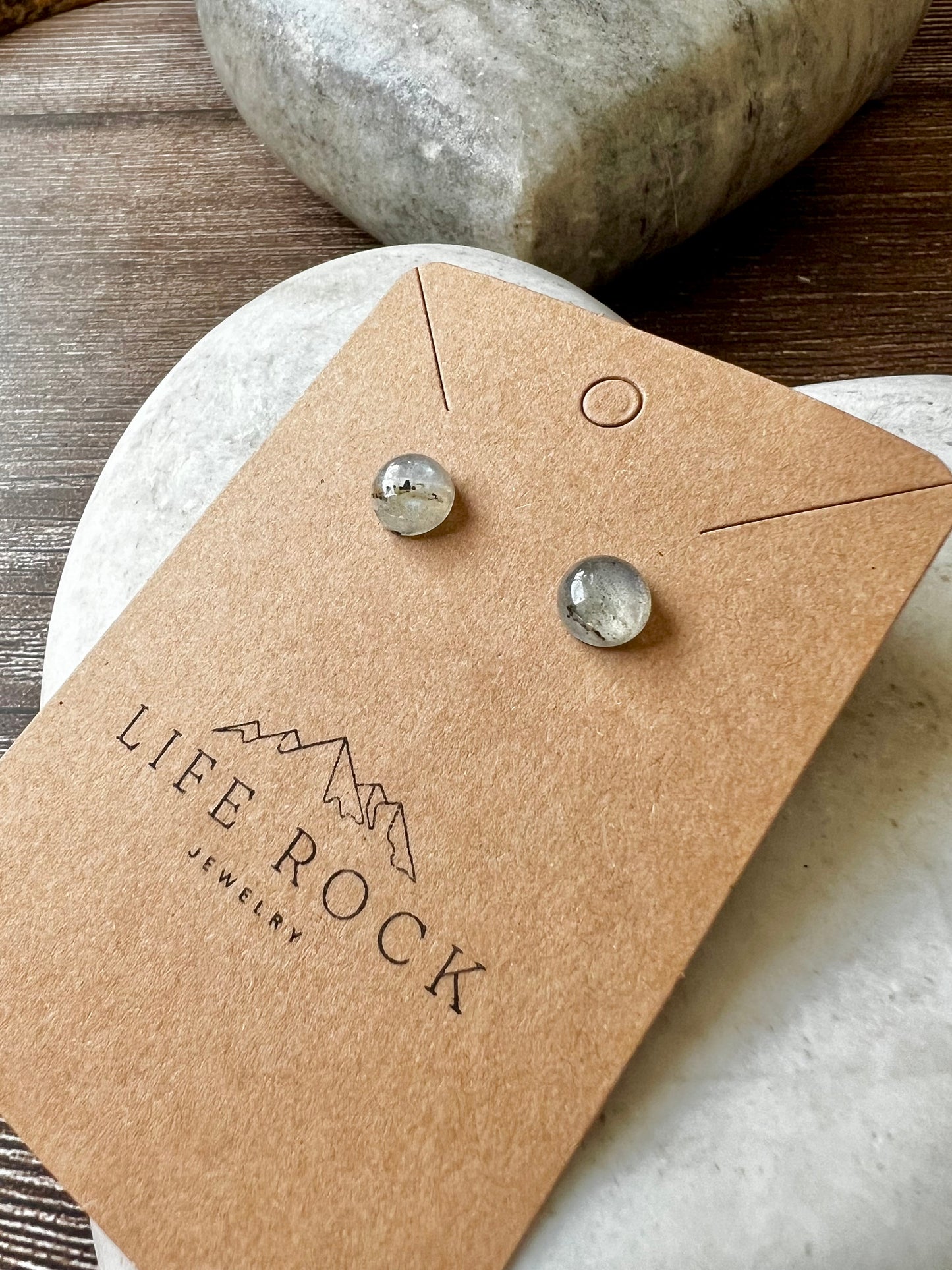 6mm gemstone stud earrings