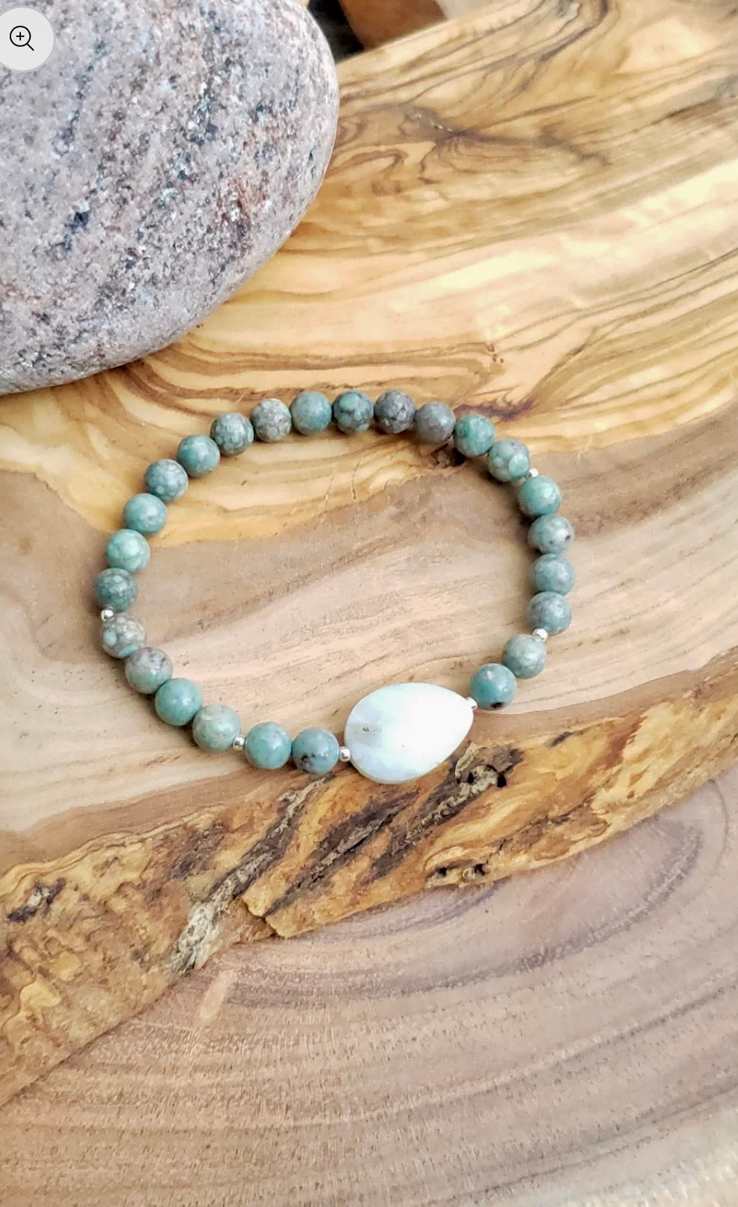 Faceted amazonite bracelet