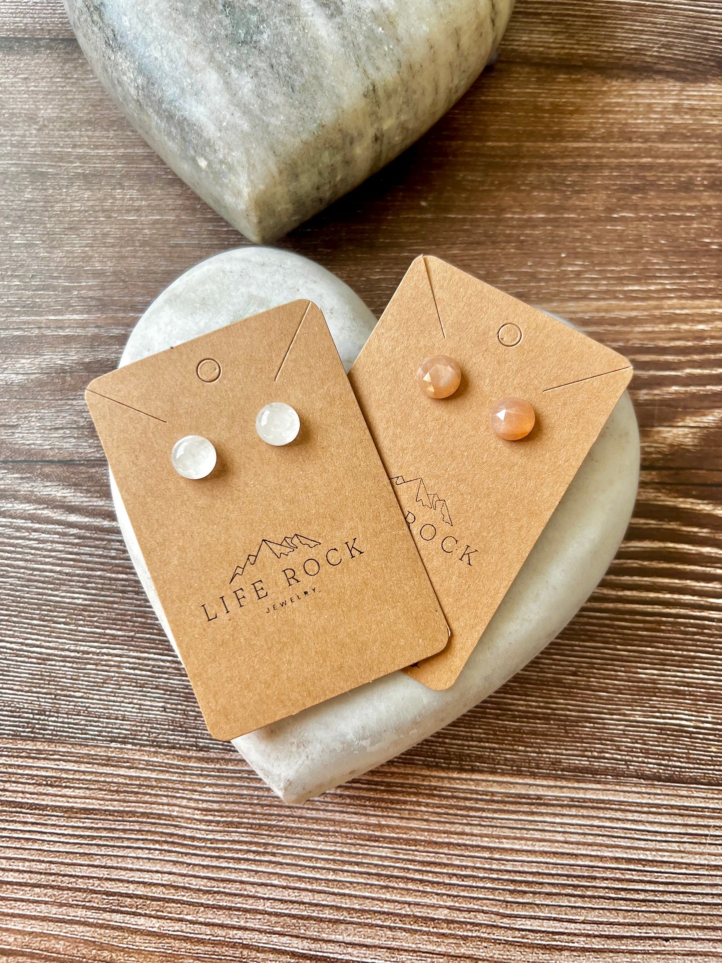 10mm gemstone stud earrings