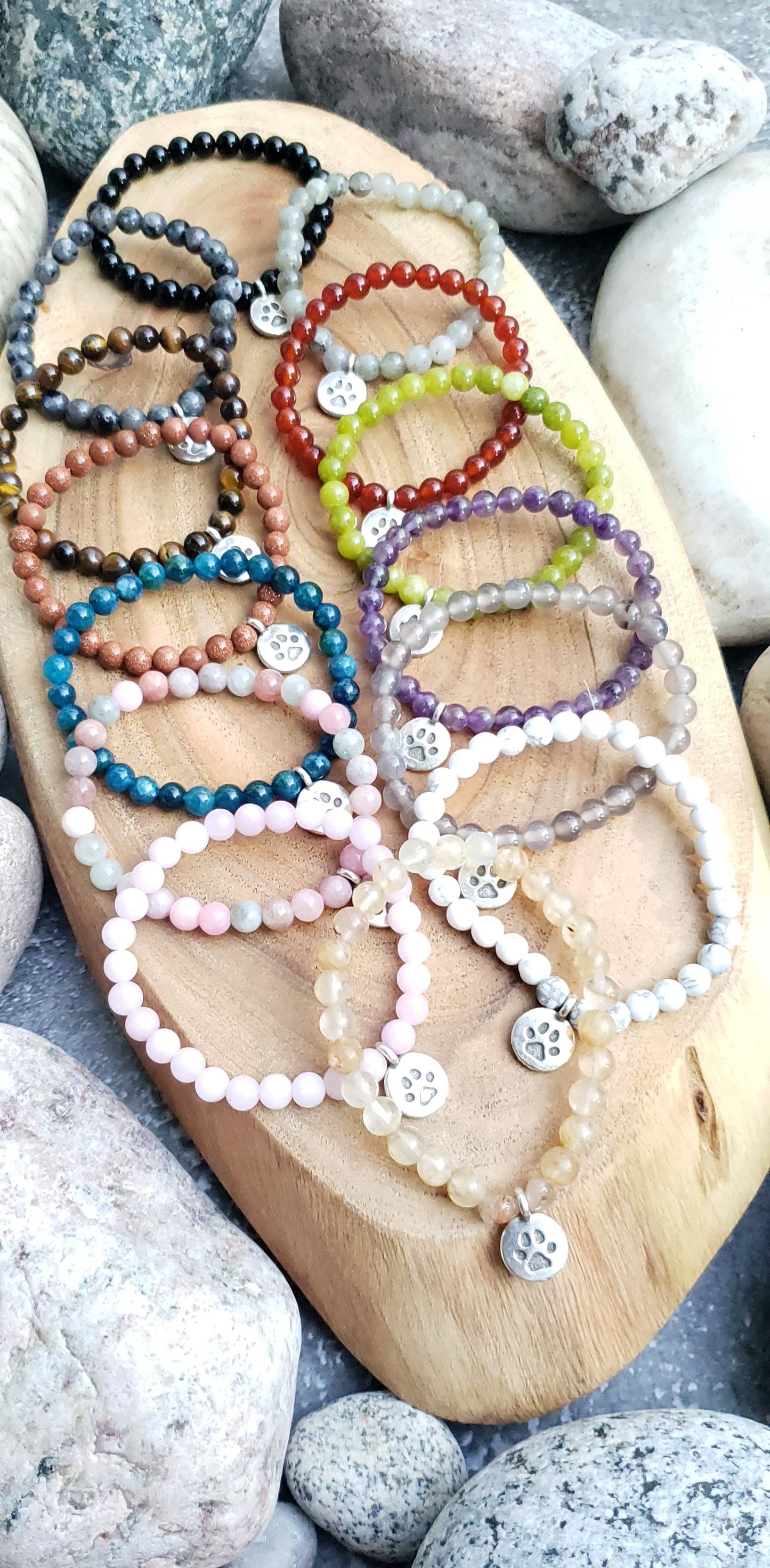 Pewter paw bracelet