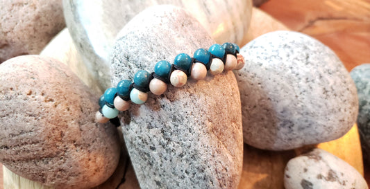 Woven adjustable gemstone bracelets