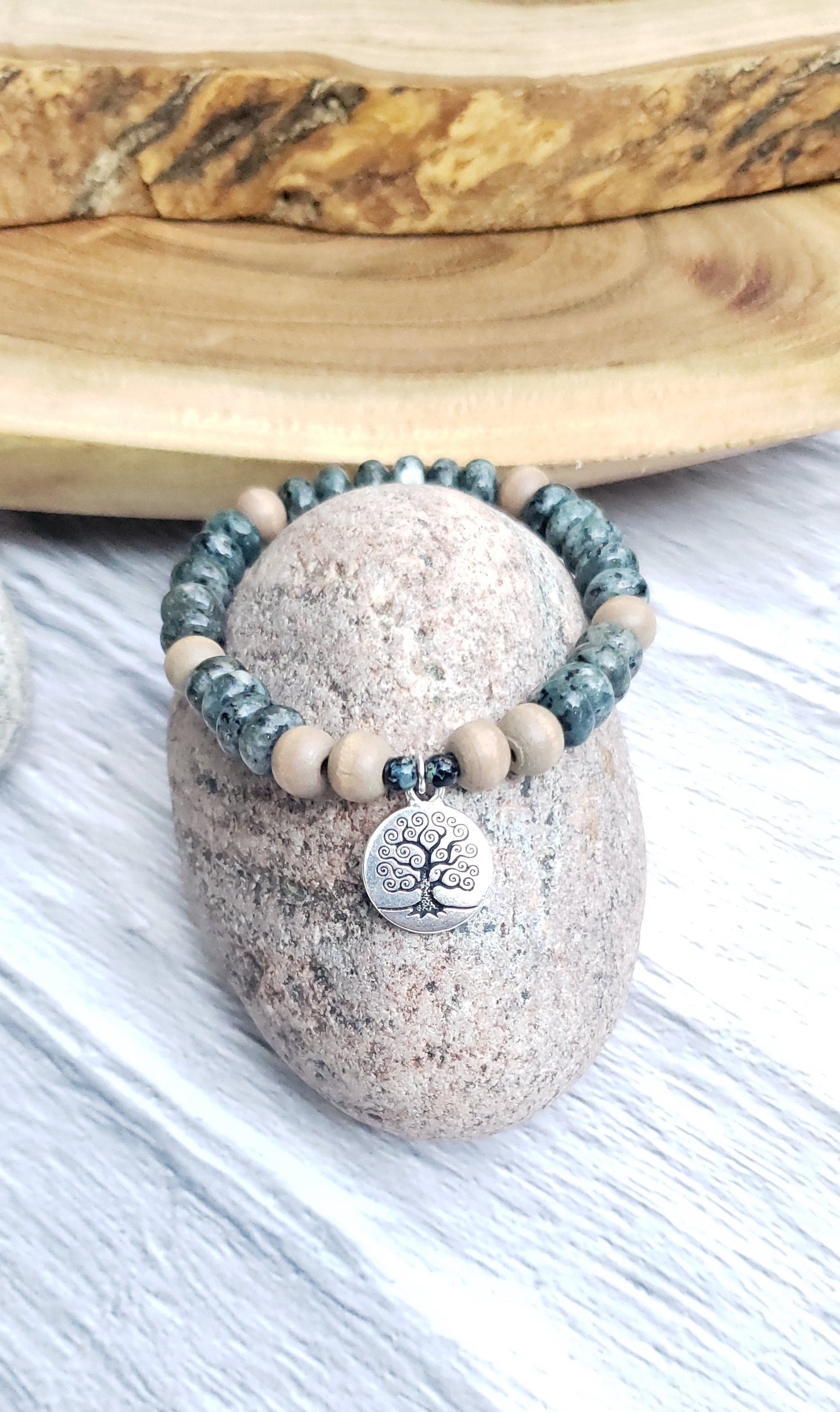 Tree of life pewter bracelet