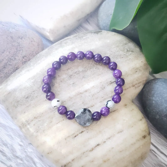 Amethyst, Moonstone and Labradorite bracelet