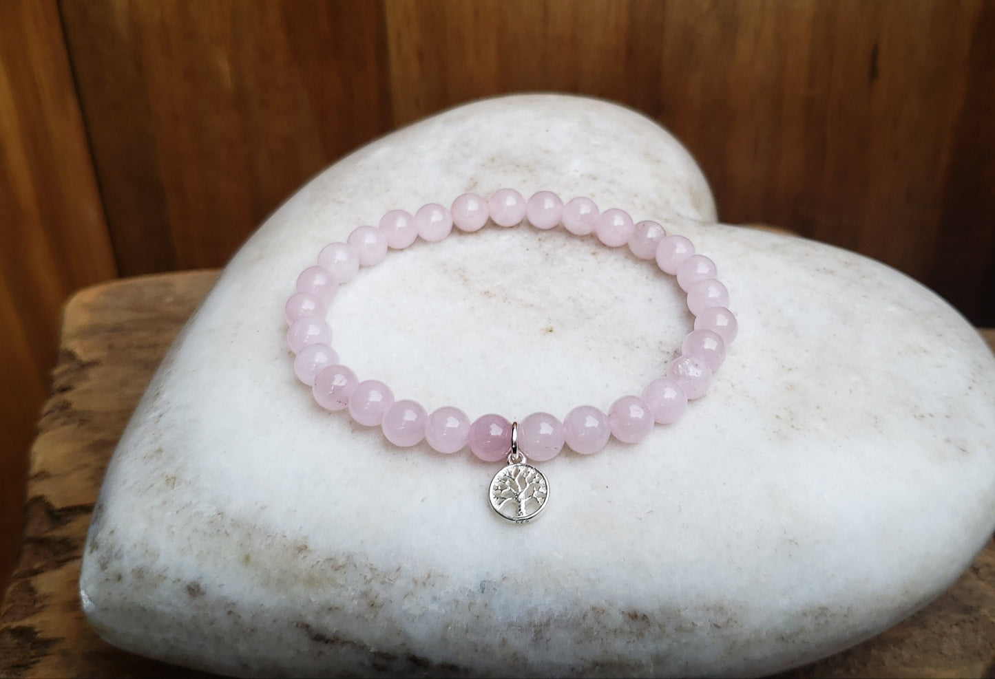 A Tree of life bracelet- rose quartz