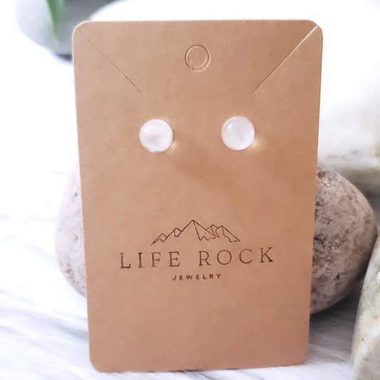 Moonstone stud earrings