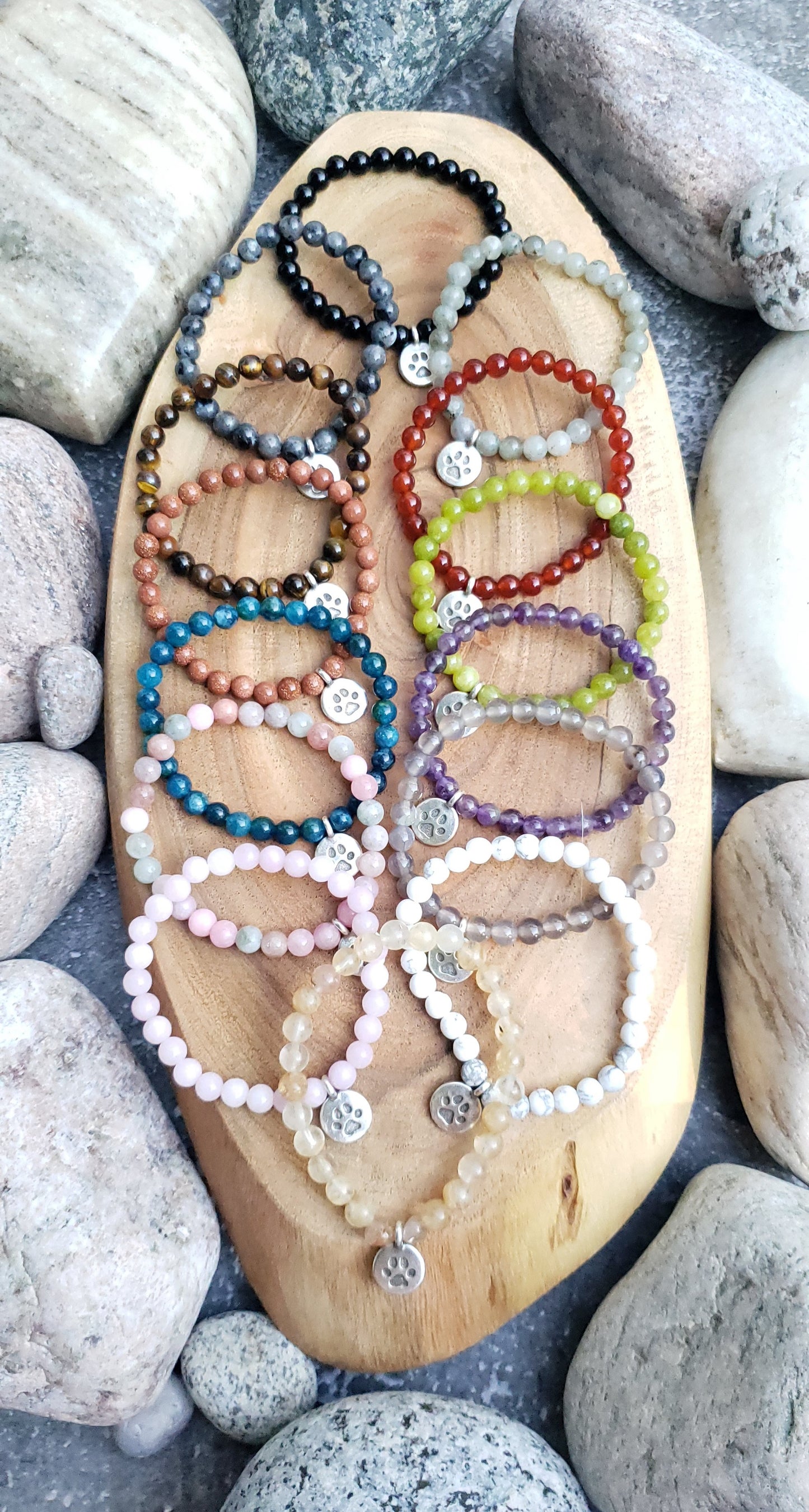 Pewter paw bracelet