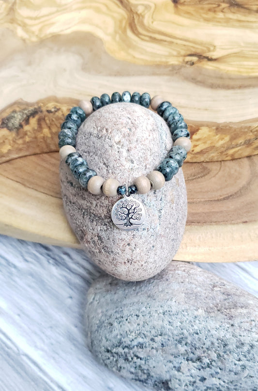 Tree of life pewter bracelet