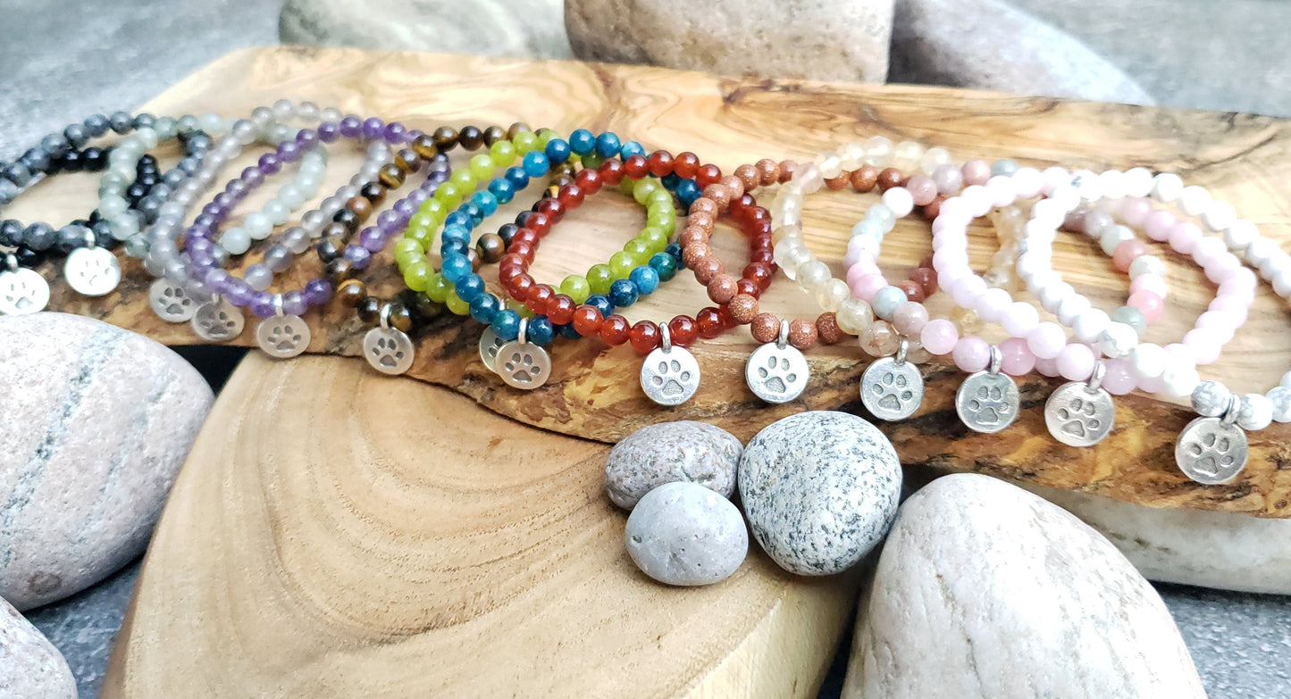 Pewter paw bracelet
