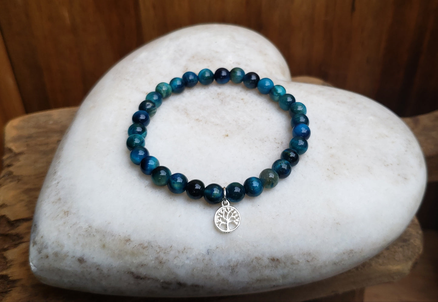 A Tree of life bracelet- blue tigers eye