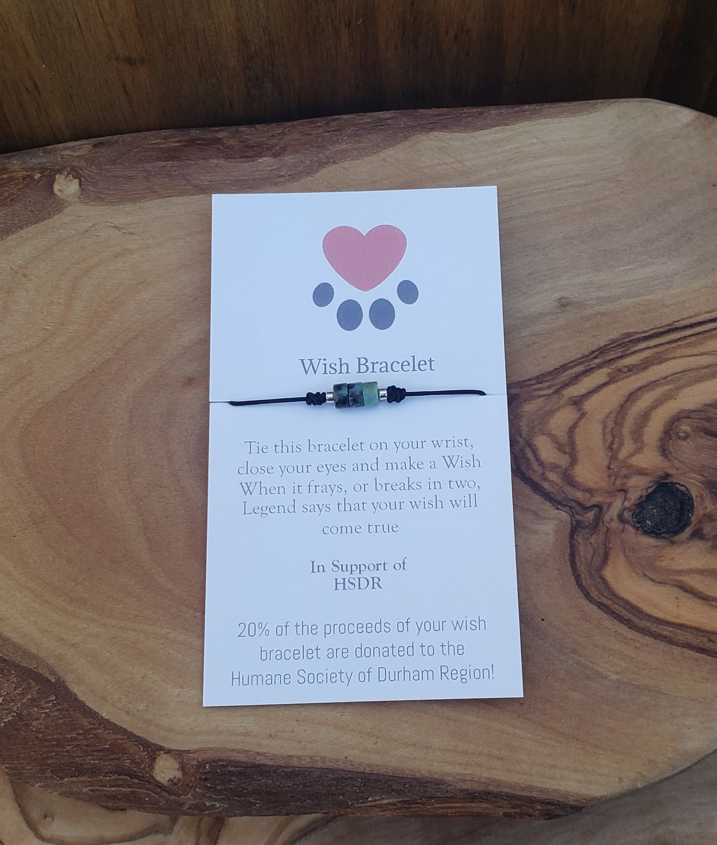 HSDR fundraising item! Wish bracelet