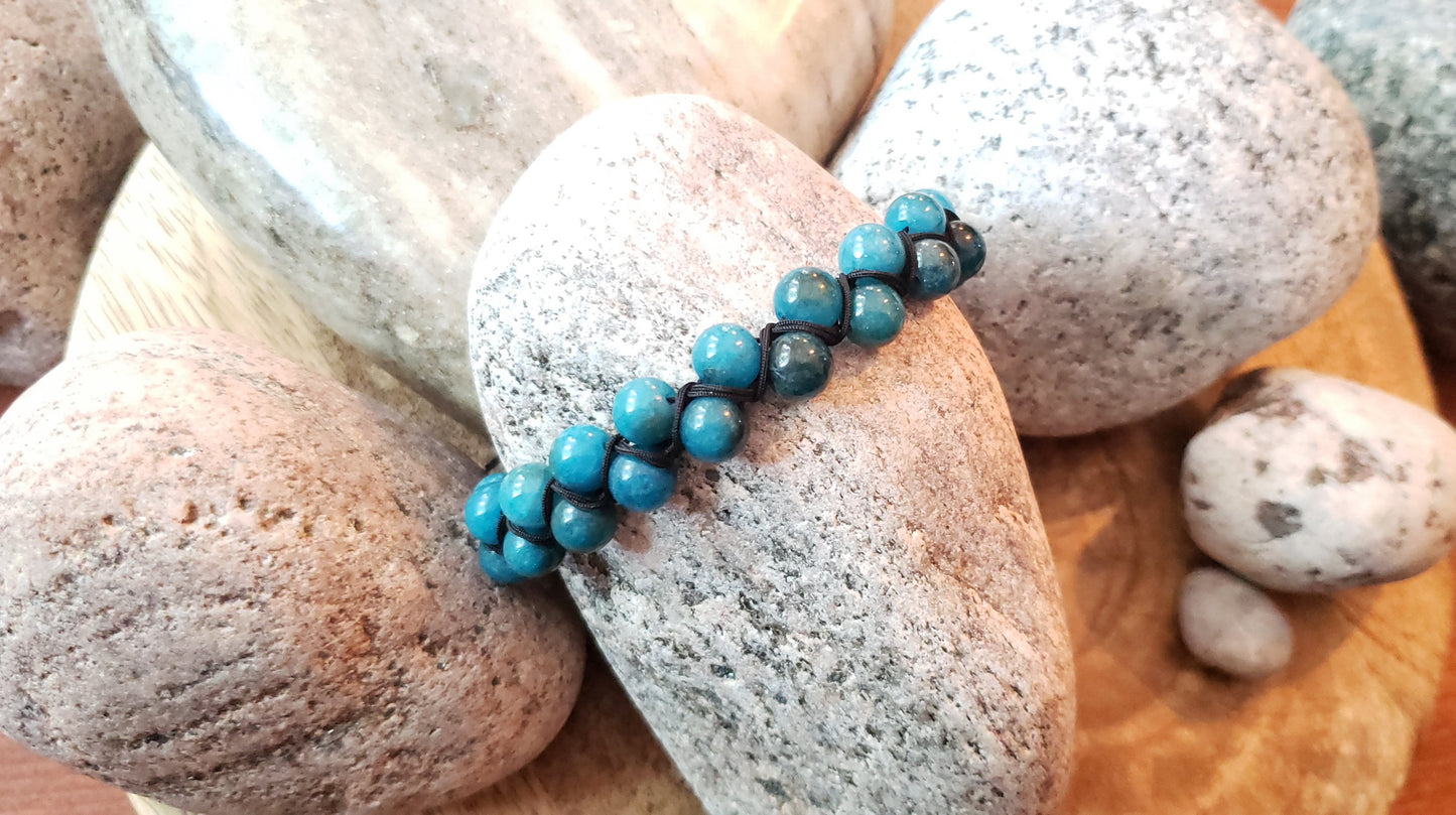 Woven adjustable gemstone bracelets