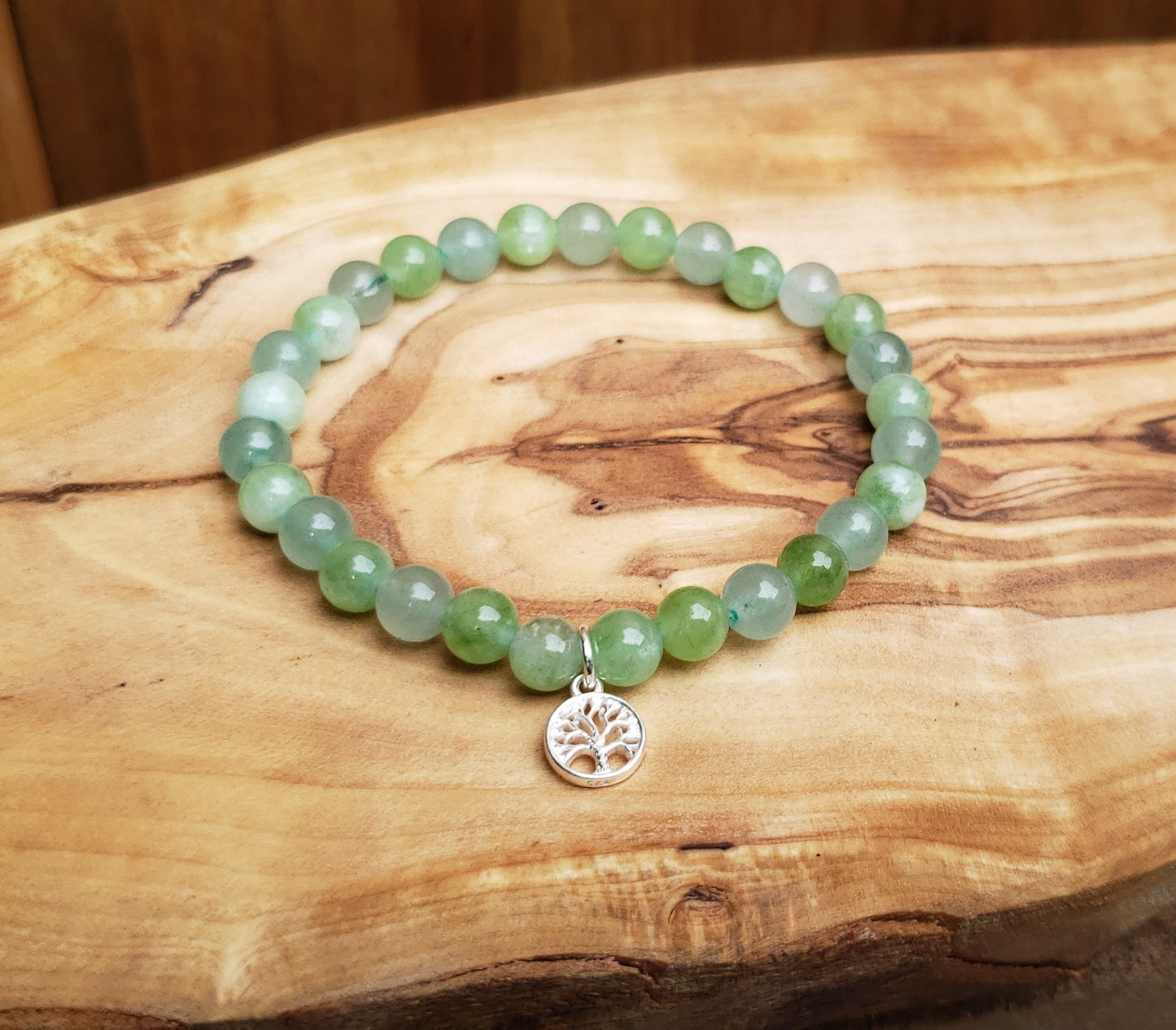 A Tree of life bracelet- green aventurine