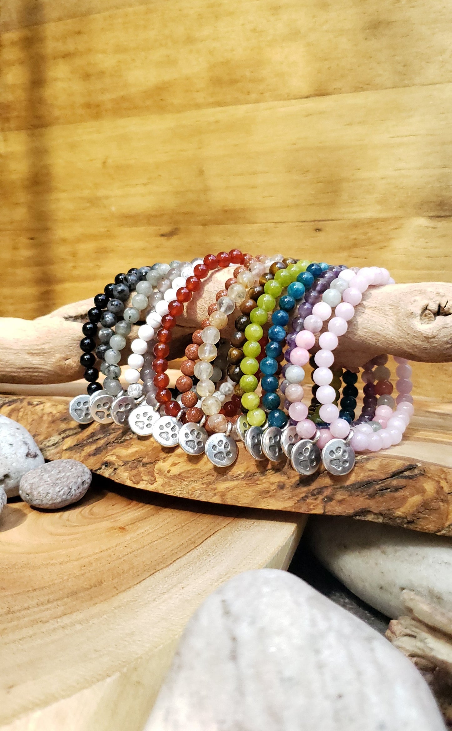 Pewter paw bracelet