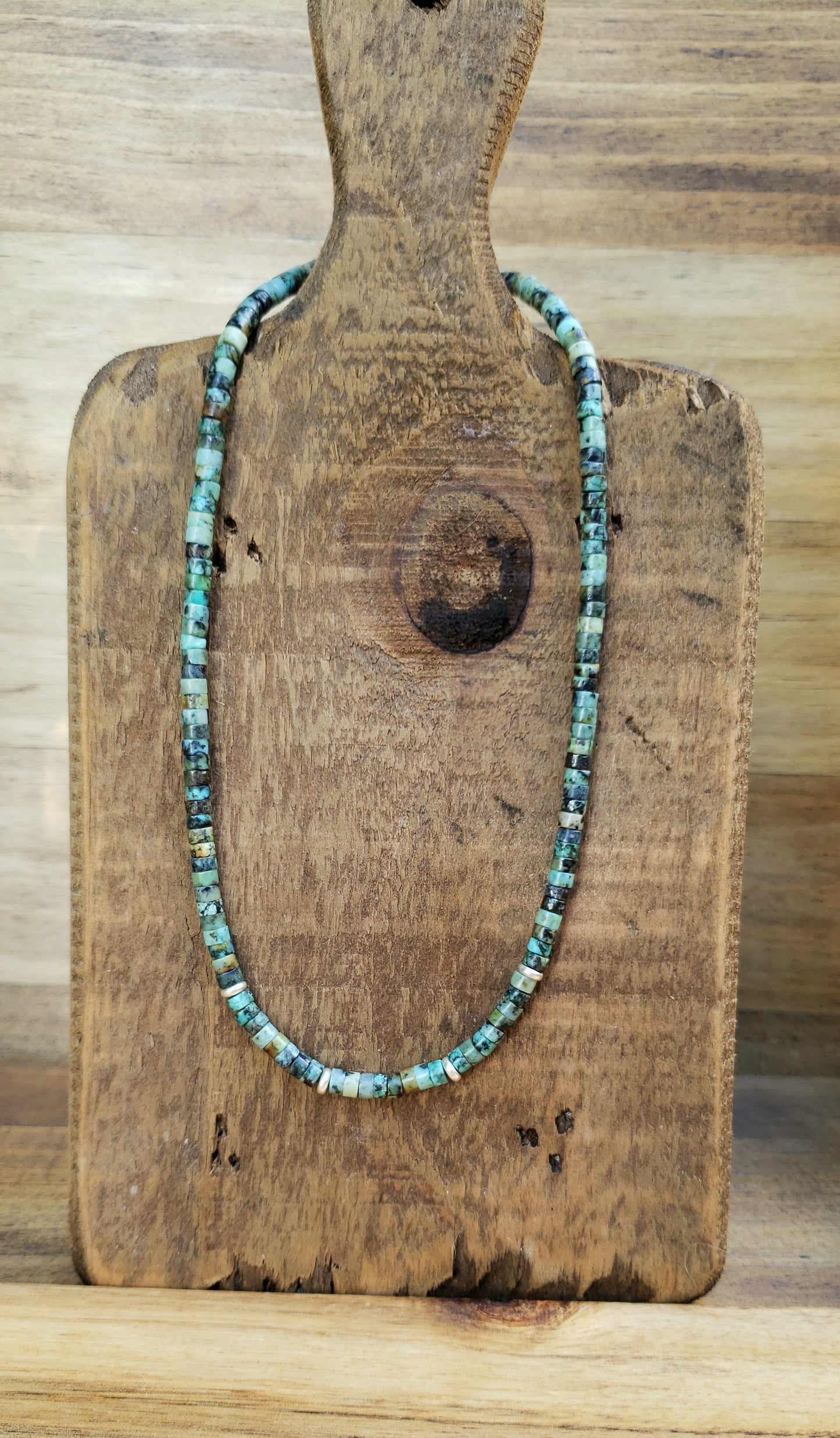 Turquoise and sterling silver choker necklace