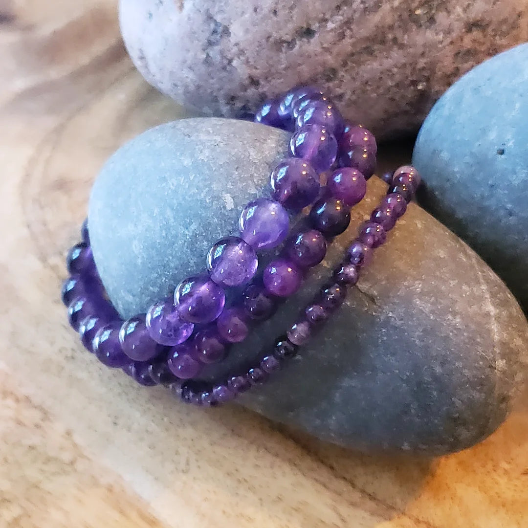 Amethyst gemstone bracelet- 3 sizes available