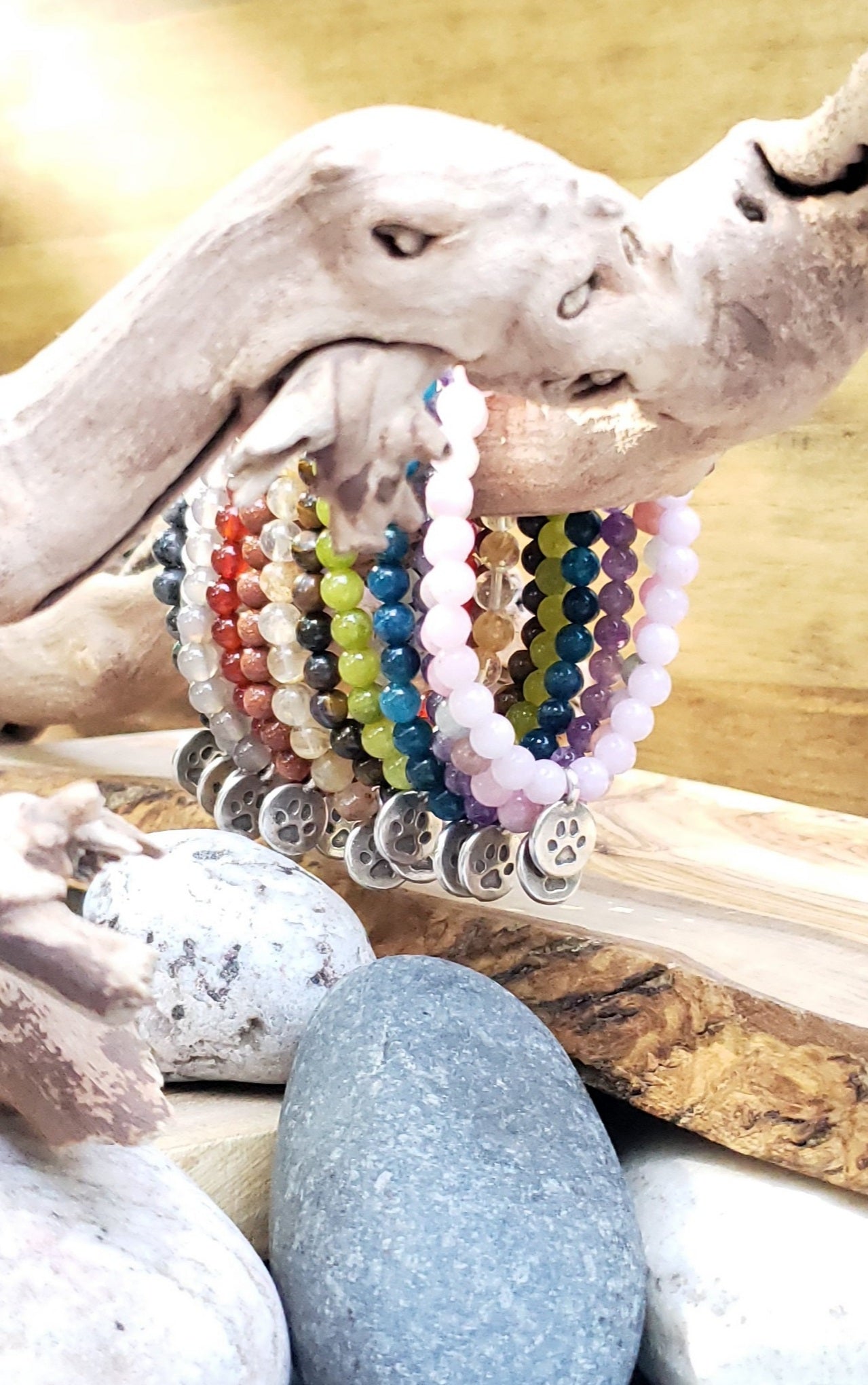 Pewter paw bracelet