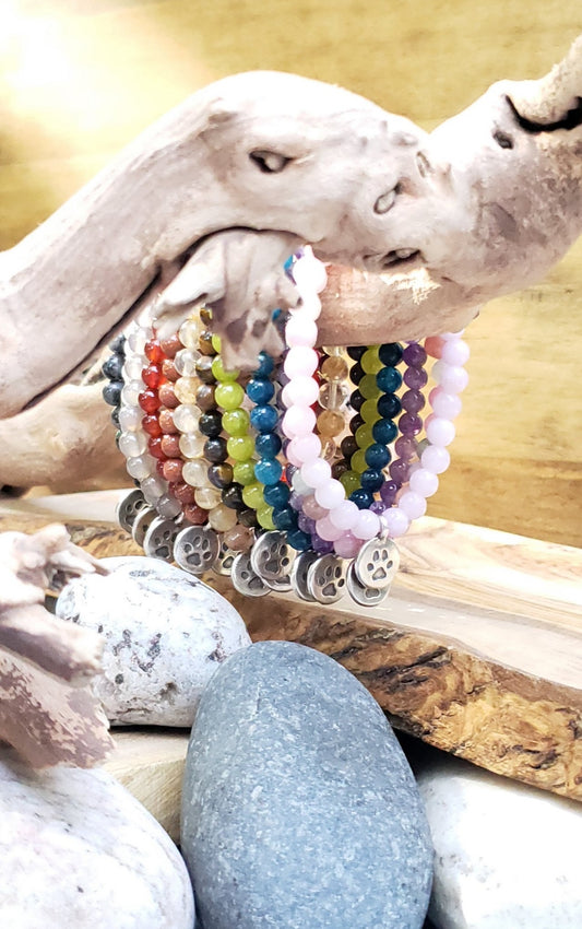 Pewter paw bracelet