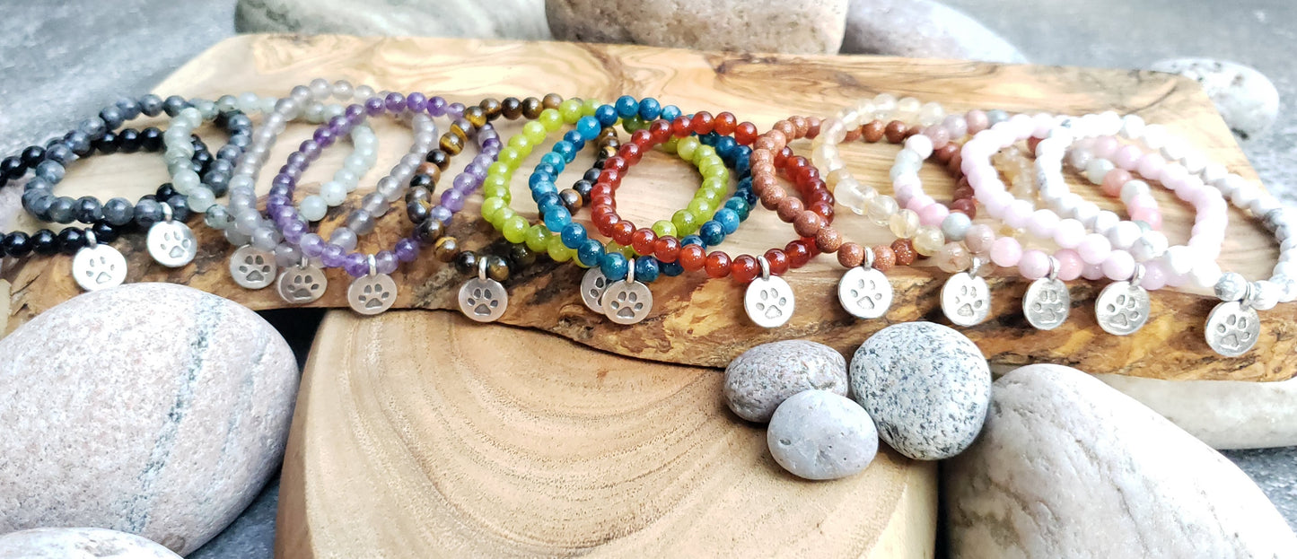 Pewter paw bracelet